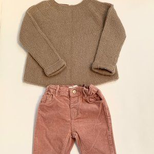 Zara Sweater Infant Girl Outfit 